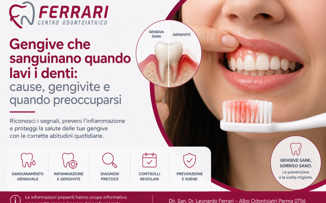 Gengive che sanguinano quando lavi i denti: cause, gengivite e cosa fare
